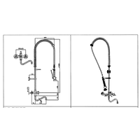 Wall-mounted flush tap with mixer tap