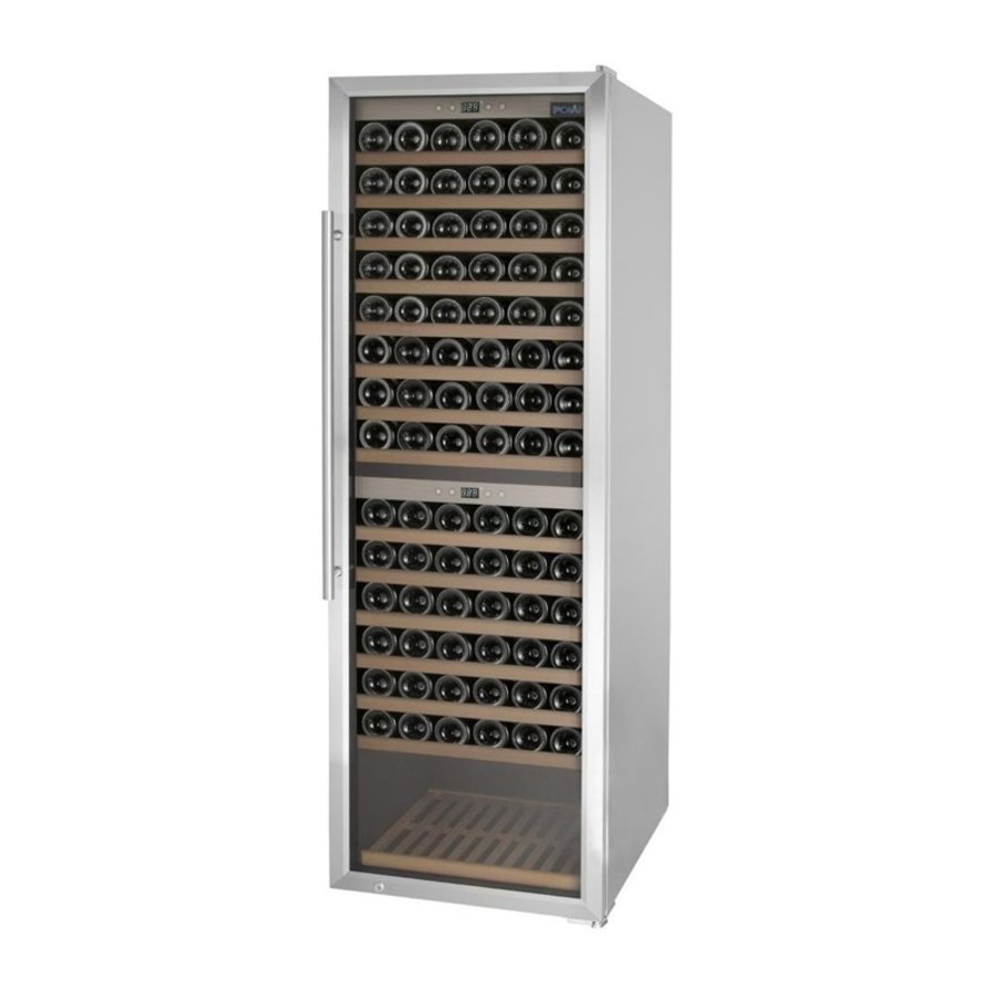 Refroidissement du vin | 2 zones | 180 bouteilles | 186,5 (h) x 59,5 (l) x 69,5 (p) cm
