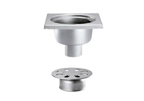  HorecaTraders Stainless steel floor drain | 200X200 mm 