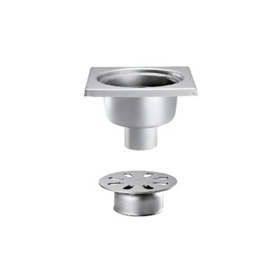 Siphon de sol en acier inoxydable | 200X200 mm