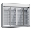 Combisteel Kühlschrank mit 4 Glastüren | 2060 Liter | 242(h)x54,5x157 cm | Gezwungen