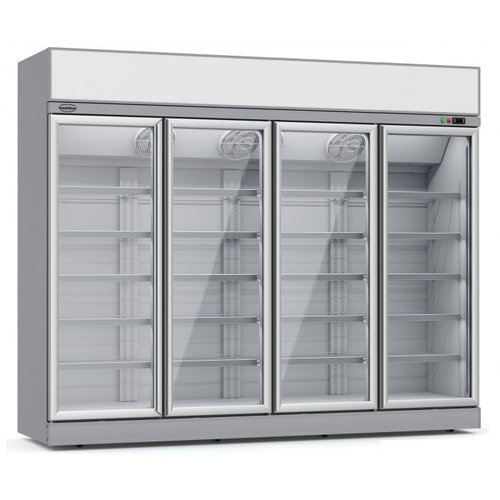  Combisteel Réfrigérateur avec 4 portes vitrées | 2060 litres | 242(h)x54,5x157 cm | Forcé 