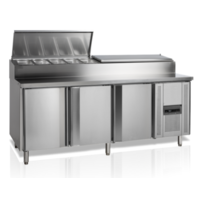 Refrigerated workbench | GN1/3 | stainless steel | 108(h)x202x80cm