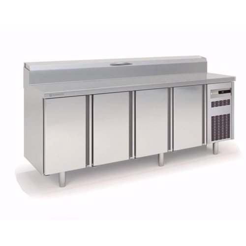  Coreco Refrigerated workbench | 4 doors | Entirely stainless steel | 224.5x70x85/104.3(h)cm 