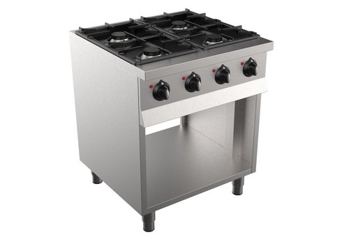  Combisteel Base 700 Gaskochfeld | 4 Gruben | 90(h)x 70 x 70 cm 