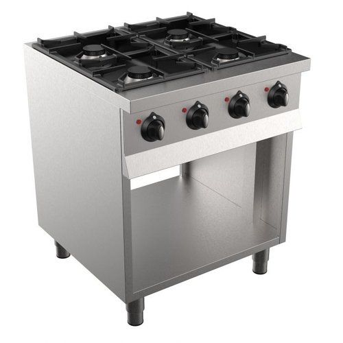  Combisteel Base 700 Gaskochfeld | 4 Gruben | 90(h)x 70 x 70 cm 
