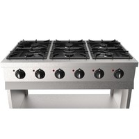 plaque de cuisson à gaz base 700 | 6 brûleurs | 90(h)x 110 x 70 cm