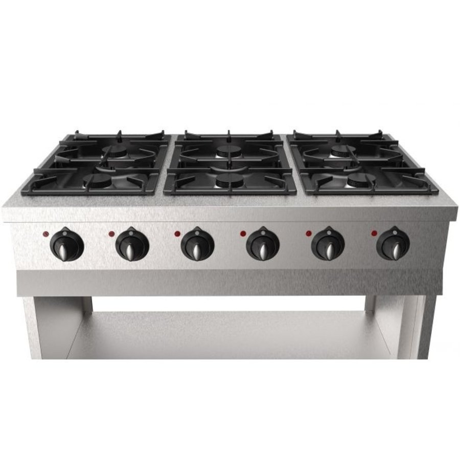 base 700 gas hob | 6 burners | 90(h)x 110 x 70 cm