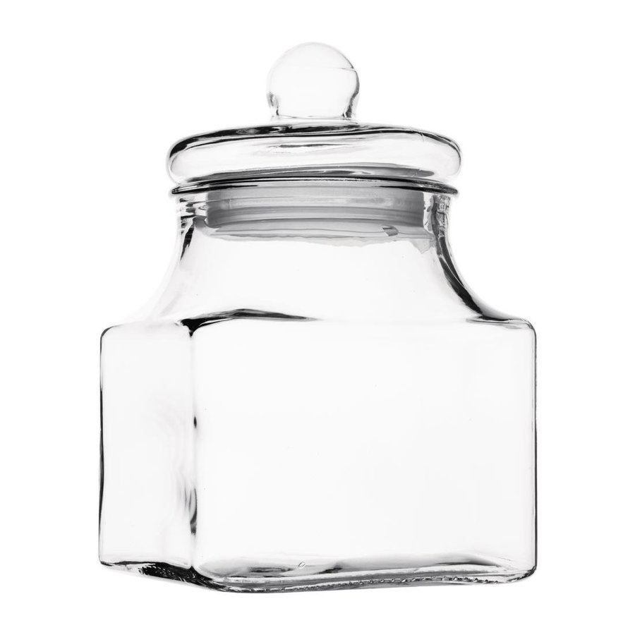 Bocal de conservation en verre | Carré | 2,4 L