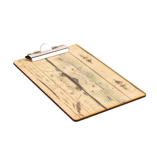 Olympia Wood Effect Menu Clipboard | A5 Size 