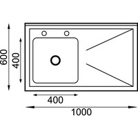 Stainless Steel Sink | Sink Left | 100x60x90 cm