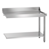 HorecaTraders Drain table | Stainless steel | 120x72x(h)85 cm