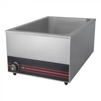 Bain-marie 1/1 GN | acier inoxydable | 25,5(h)x35,4x58,2 cm