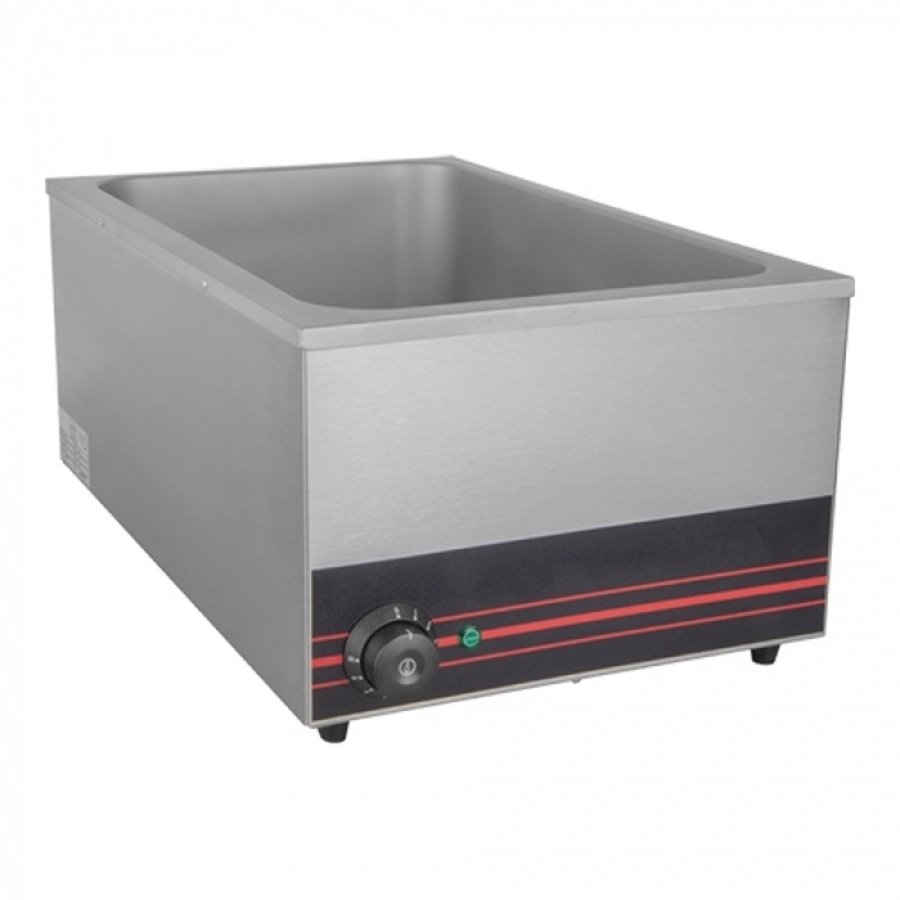 Bain-marie 1/1 GN | acier inoxydable | 25,5(h)x35,4x58,2 cm