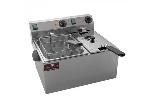  CaterChef  Friteuse électrique double | 5L + 8L | 31(h)x52x43 cm 