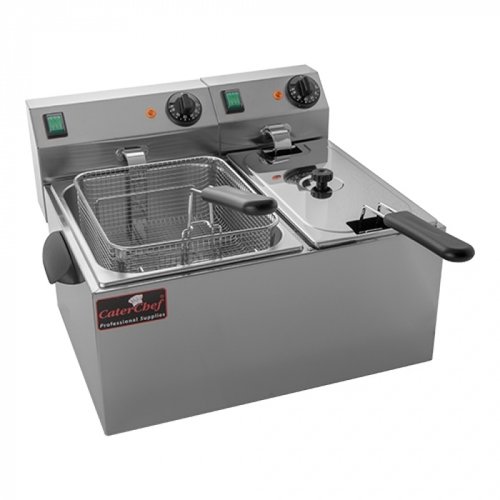  CaterChef  Friteuse électrique double | 5L + 8L | 31(h)x52x43 cm 