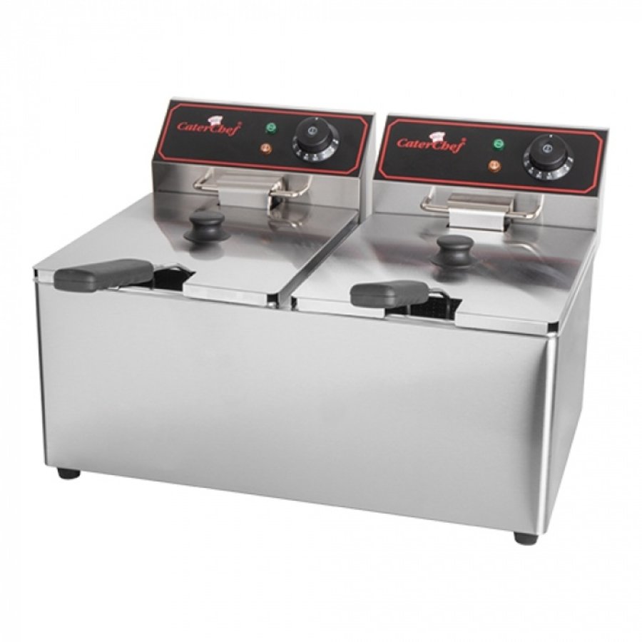 Dubbele friteuse | 2 x 8L | EGO thermostaat