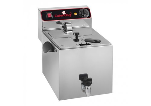  CaterChef  Friteuse électrique 9L | acier inoxydable | Avec robinet de vidange 