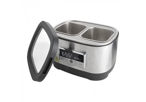  CaterChef  Bain marie 8L (1,5Lx2) | 24(h)x35.7x28 cm | RVS 