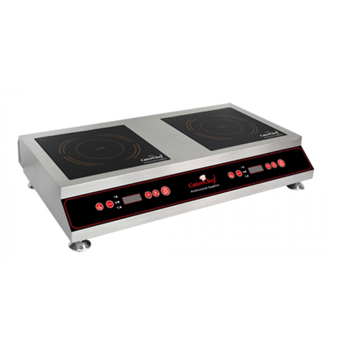  CaterChef  Dubbele Inductiekookplaat | 2000W tot 3500W | Ø28cm 