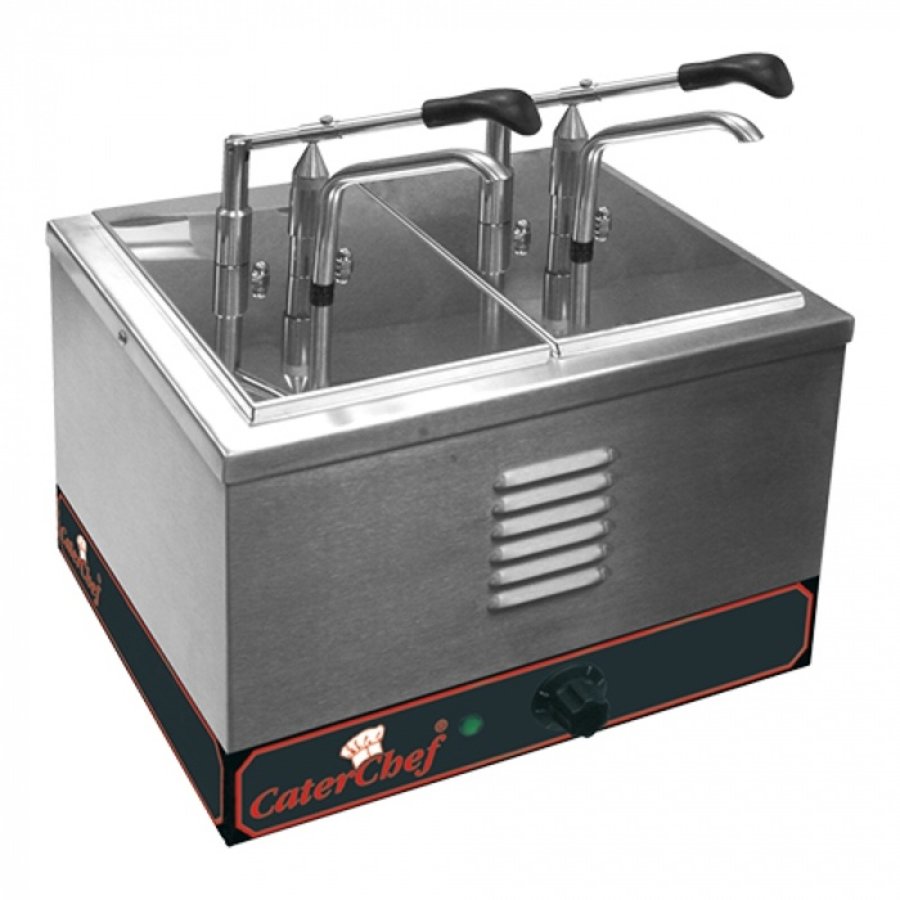 Distributeur de sauce 7,6L | acier inoxydable | 27(h)x36,5x36 cm