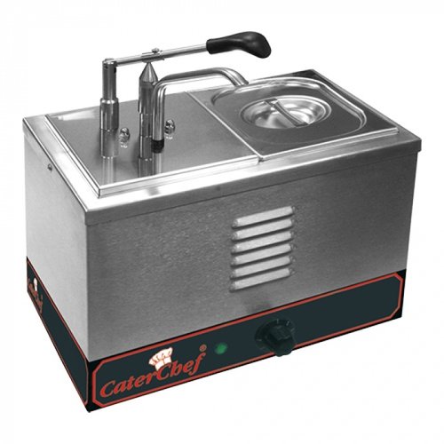  CaterChef  Distributeur de sauce 4,6 L | acier inoxydable | 27(H)x36,5(L)x27,5(P)cm 