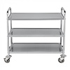 CaterChef  Chariot de service | acier inoxydable | 94(H)x85,5(L)x53,5(P)cm