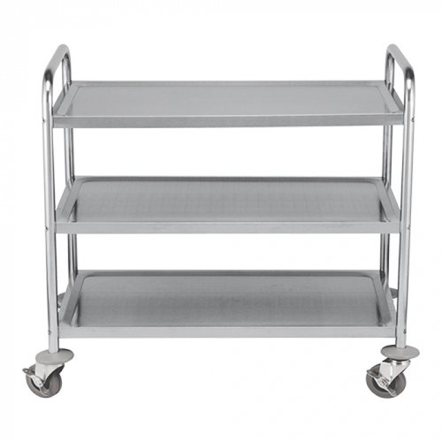  CaterChef  Chariot de service | acier inoxydable | 94(H)x85,5(L)x53,5(P)cm 