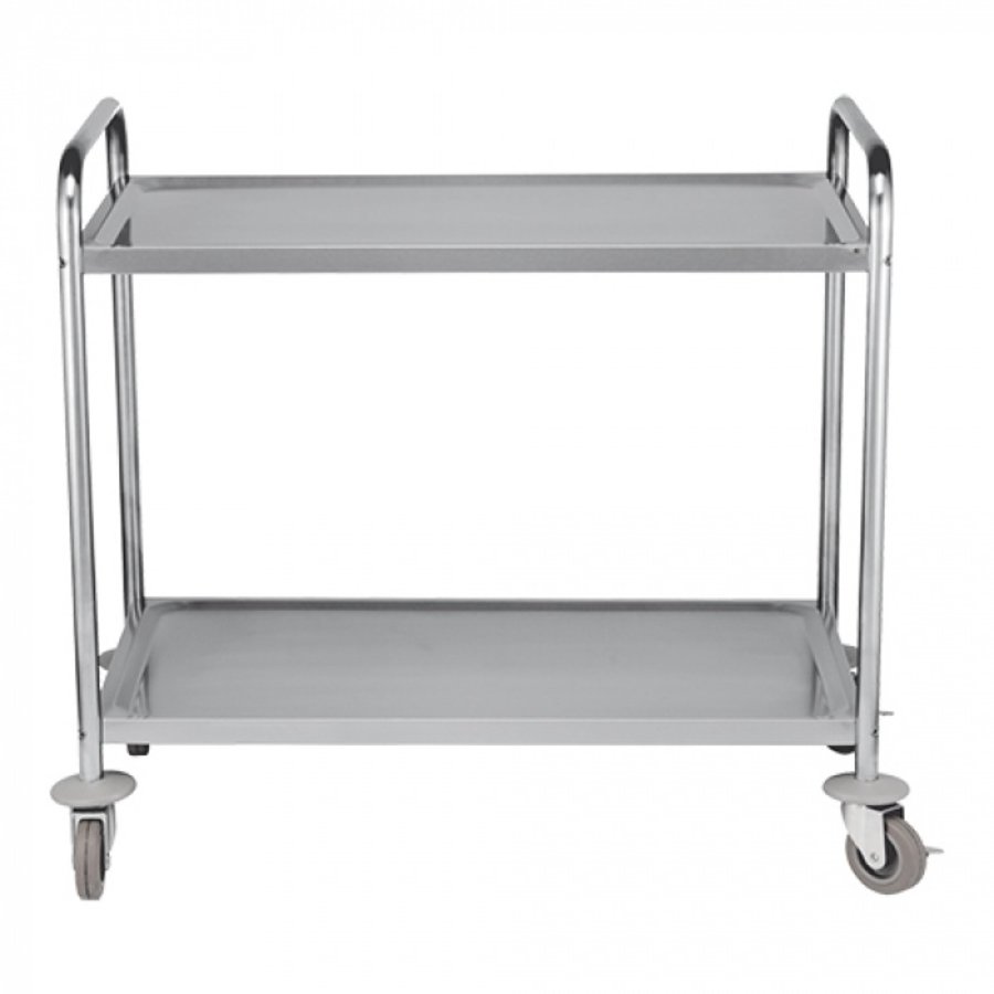 Chariot de service | acier inoxydable | 94(H)x92,2(L)x60,2(P)cm