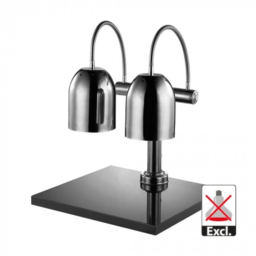 Lampe chauffante | 230V | acier inoxydable | 65(h)x50x45 cm