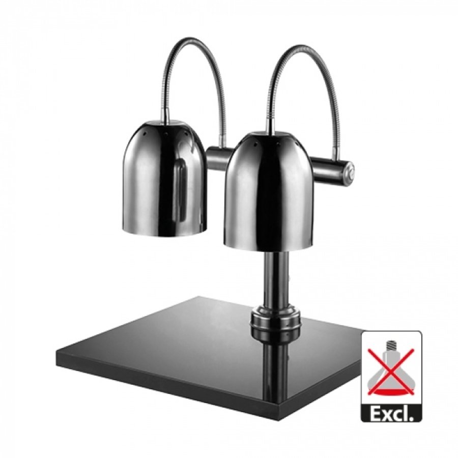 Warming lamp | 230V | stainless steel | 65(h)x50x45 cm