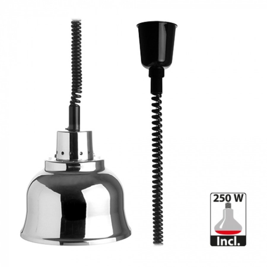 Lampe chauffante | Chrome | 22(H)x22,5Ø cm