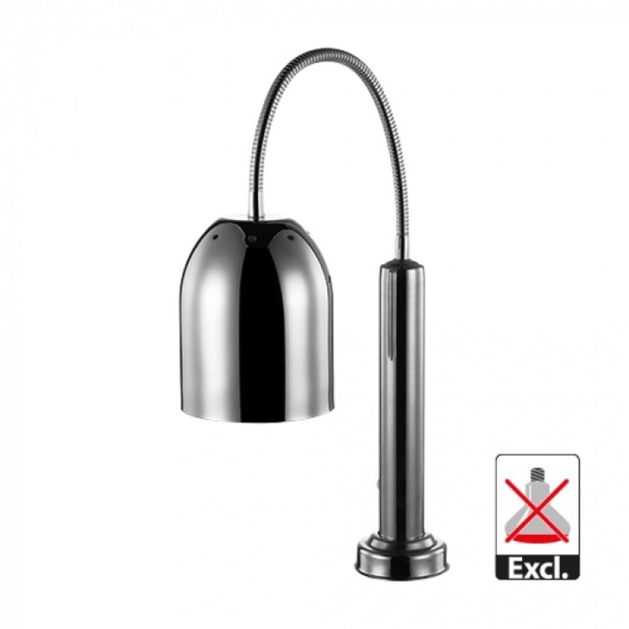 Warming lamp | 230V | stainless steel | Chrome