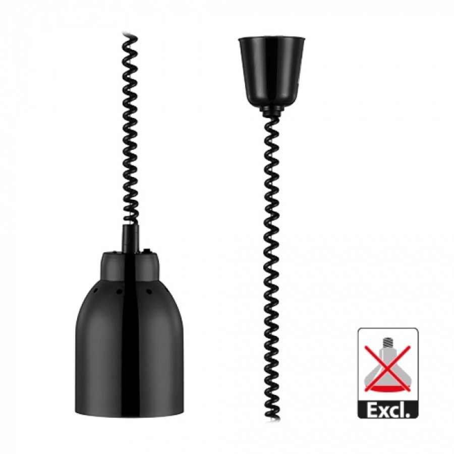 Lampe chauffante | Noir | 23,5(H)x16Ø cm