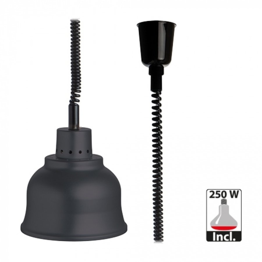 Lampe chauffante | Aluminium noir | 70-170 cm