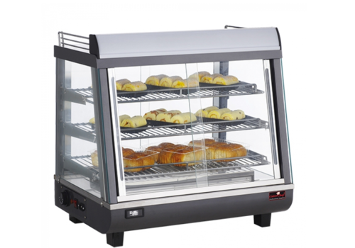  CaterChef  Vitrine chauffante | acier inoxydable | 67,5x49x(h)66 cm 