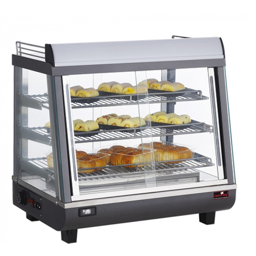 Warming display case | stainless steel | 67.5x49x (h) 66 cm