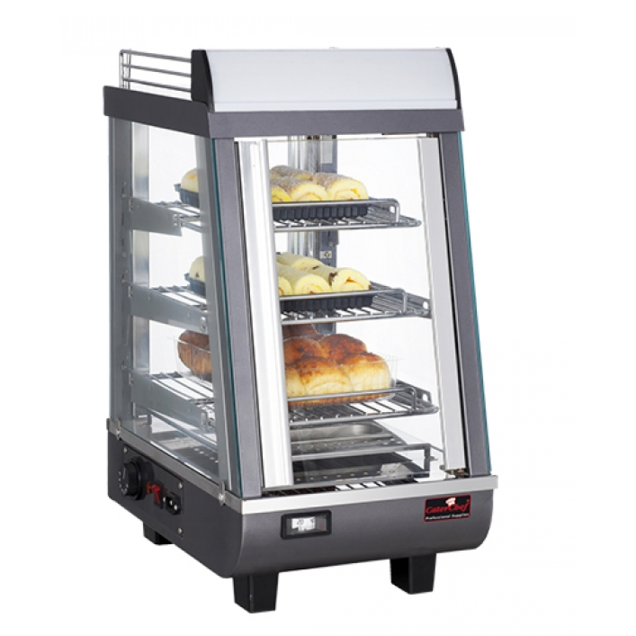 Vitrine chauffante | acier inoxydable | 34,5x48x66(H) cm