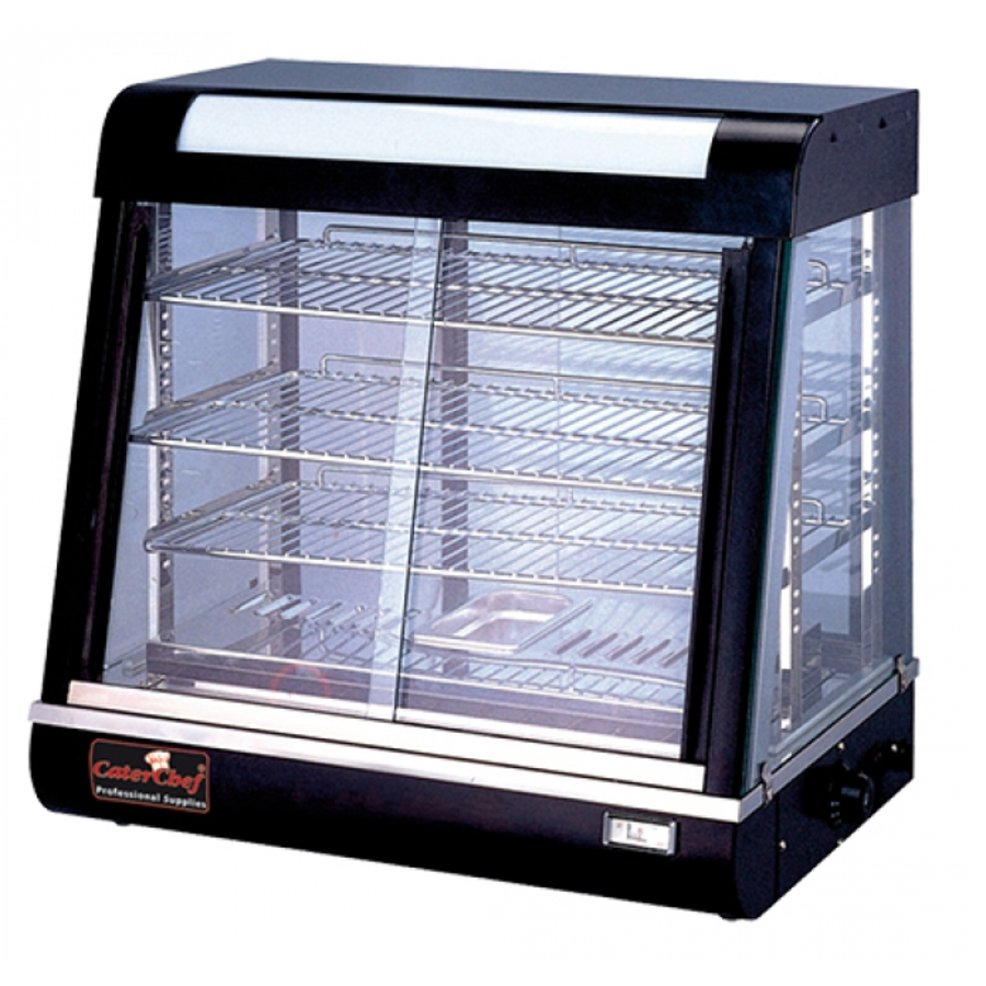 Warming display case | stainless steel | Black | 66x44x64.5(H) cm