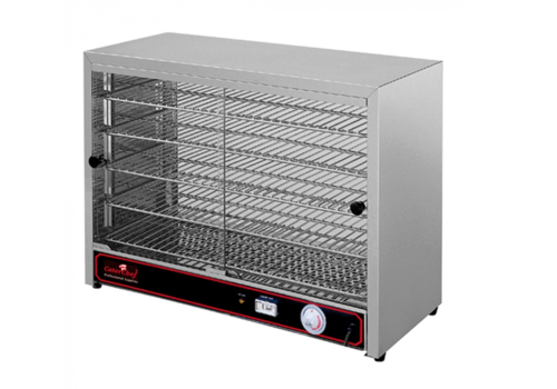  CaterChef  Vitrine chauffante | 1000W | acier inoxydable | 64x36x53(H) cm 