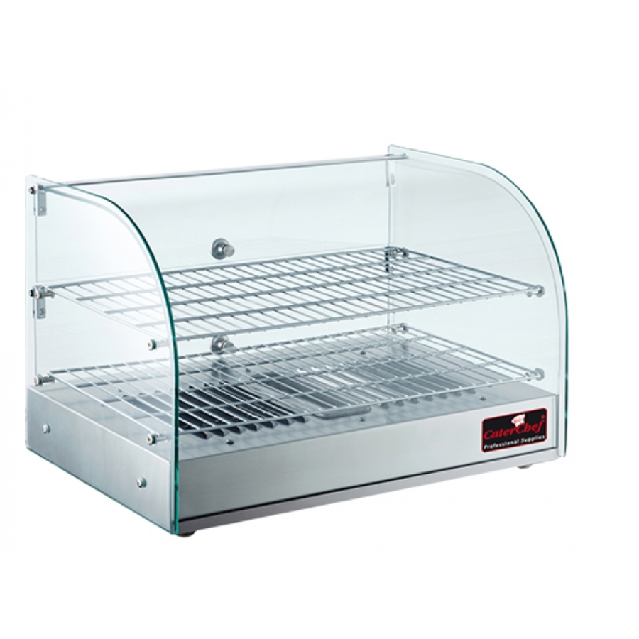 Warming display case | tempered glass | 55x38x38(H) cm