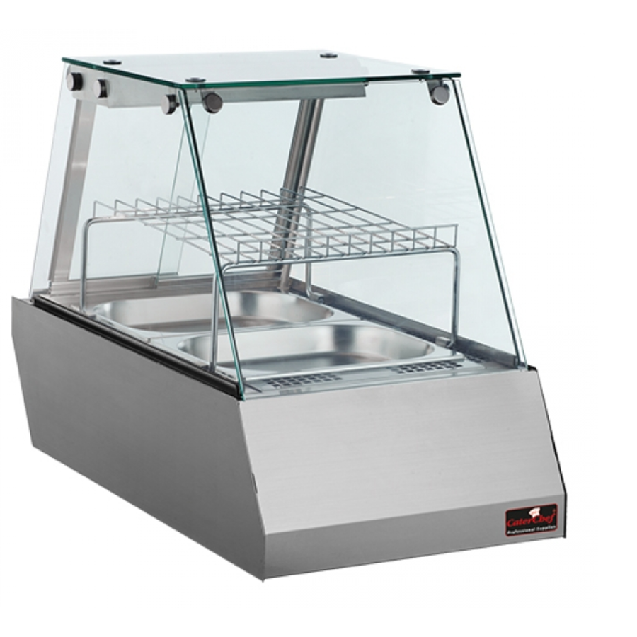 Warming display case | Tempered Glass | 45x77.5x61(h)cm