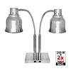 CaterChef   Lampe chauffante double 250W | acier inoxydable | 27x22x65(H) cm