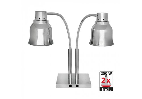  CaterChef  Double warming lamp 250W | stainless steel | 27x22x65(H) cm 