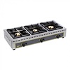HorecaTraders Appareil de cuisson | 3 zones | Gaz | acier inoxydable | 20(h)x101x51 cm