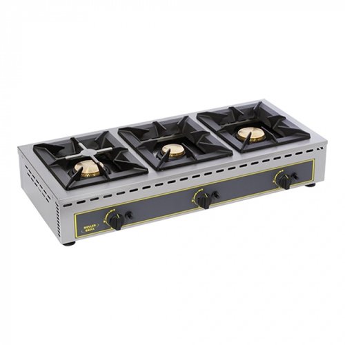  HorecaTraders Cooker | 3 area | Gas | stainless steel | 20(h)x101x51 cm 