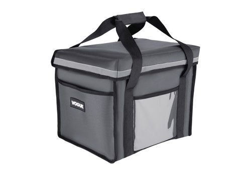  HorecaTraders insulated delivery bag | Gray | 38(h)x30.5x38cm 