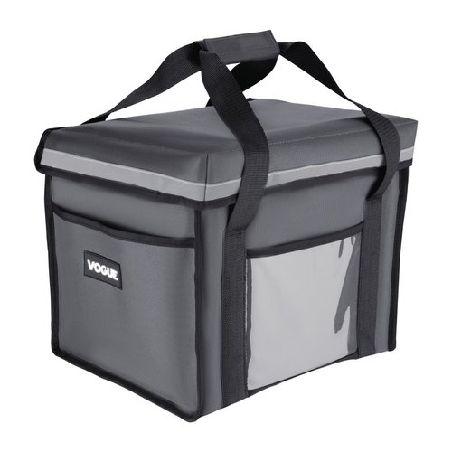  HorecaTraders insulated delivery bag | Gray | 38(h)x30.5x38cm 