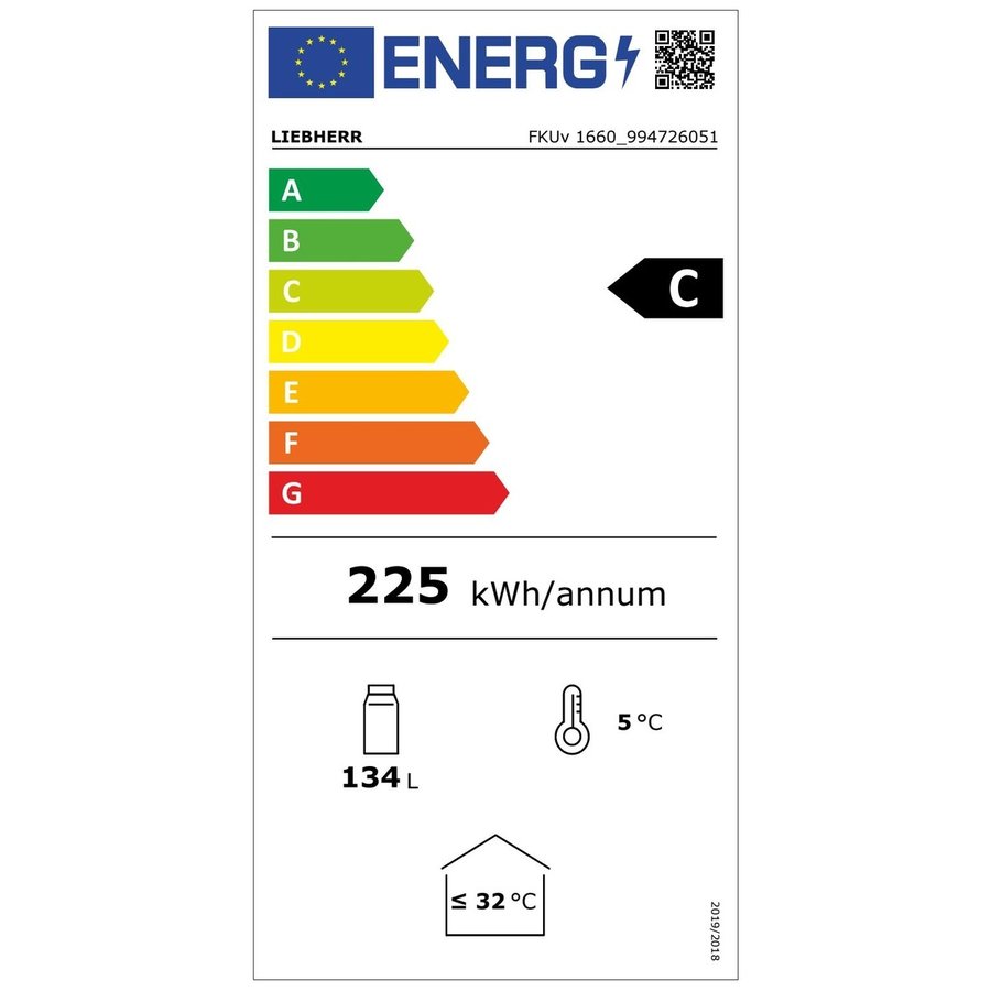 Réfrigérateur sous-comptoir FKUv 1660 | acier inoxydable | 141 litres