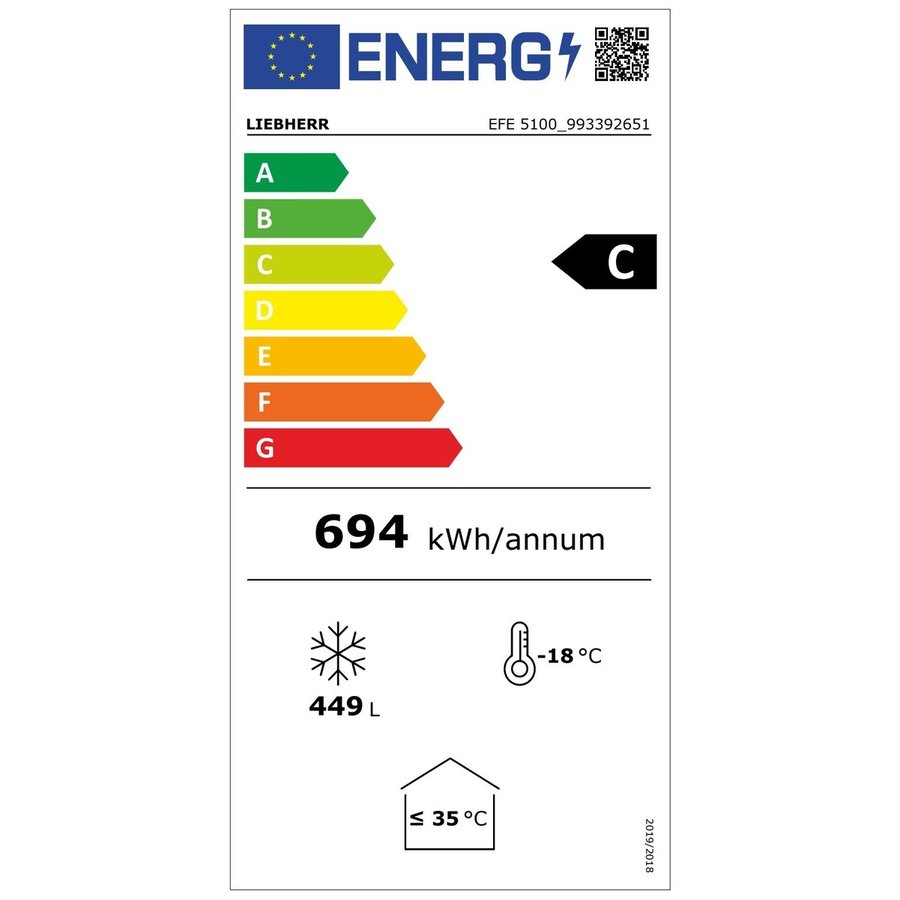 EFE 5100 | Blanc | Conservateur de glaces | 449L
